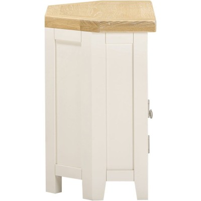Windsor Corner TV Unit - Ivory/Oak