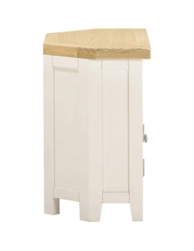 Windsor Corner TV Unit - Ivory/Oak