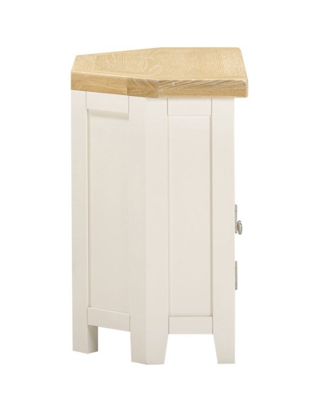 Windsor Corner TV Unit - Ivory/Oak