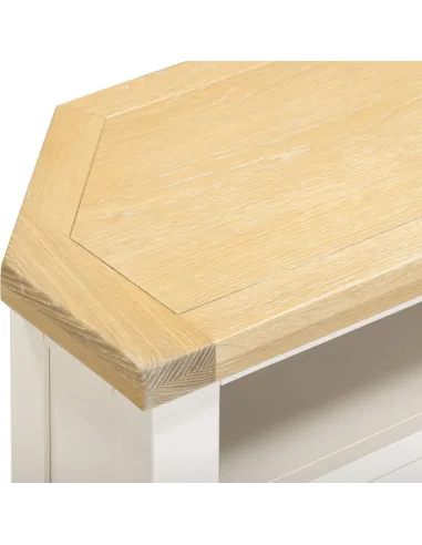 Windsor Corner TV Unit - Ivory/Oak
