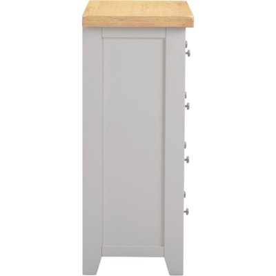 Windsor 3+2 Drawer Chest - Pebble Grey/Oak