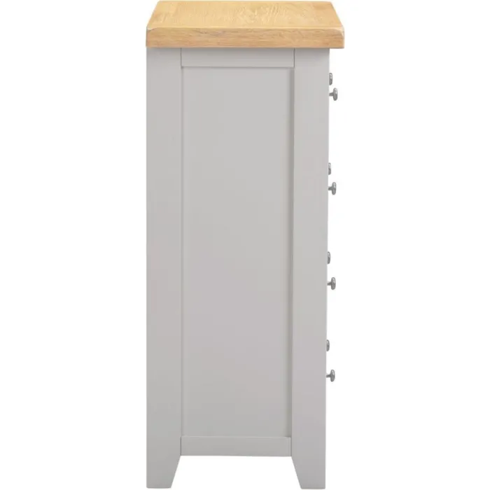 Windsor 3+2 Drawer Chest - Pebble Grey/Oak