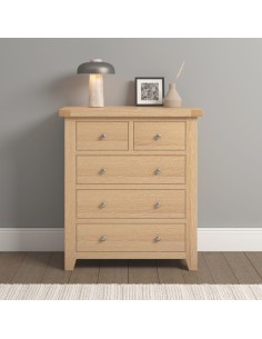 Windsor 3+2 Drawer Chest - Natural Oak