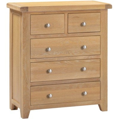 Windsor 3+2 Drawer Chest - Natural Oak