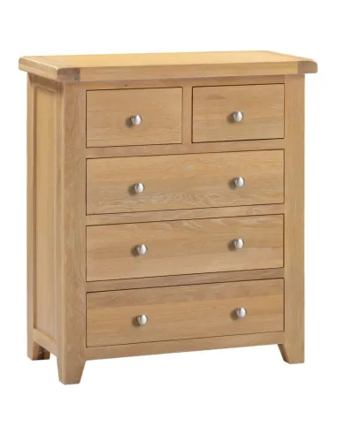 Windsor 3+2 Drawer Chest - Natural Oak