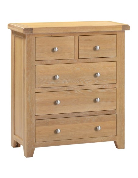 Windsor 3+2 Drawer Chest - Natural Oak