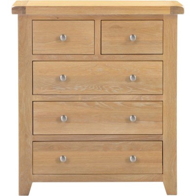 Windsor 3+2 Drawer Chest - Natural Oak