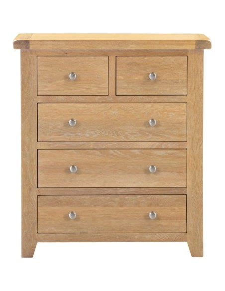 Windsor 3+2 Drawer Chest - Natural Oak