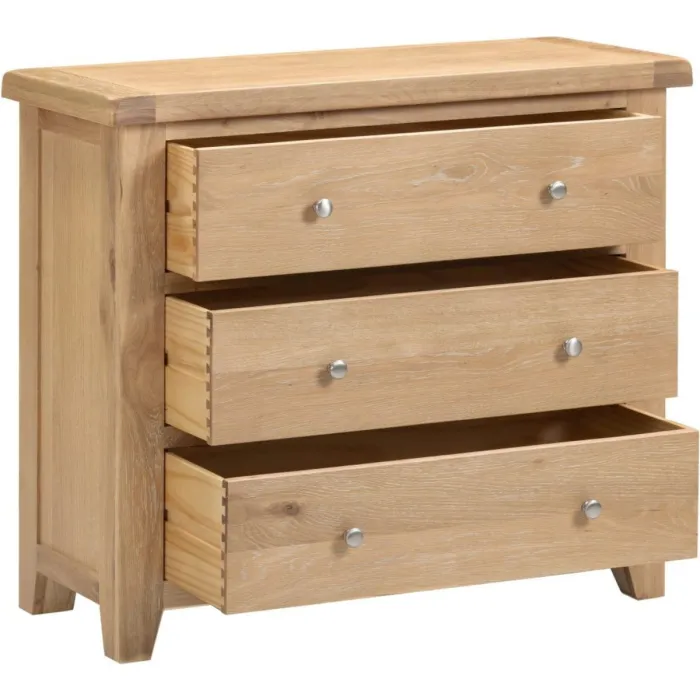 Windsor 3 Drawer Chest - Natural Oak