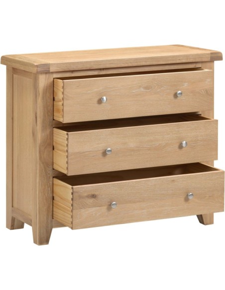 Windsor 3 Drawer Chest - Natural Oak