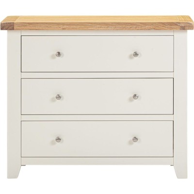 Windsor 3 Drawer Chest - Ivory/Oak