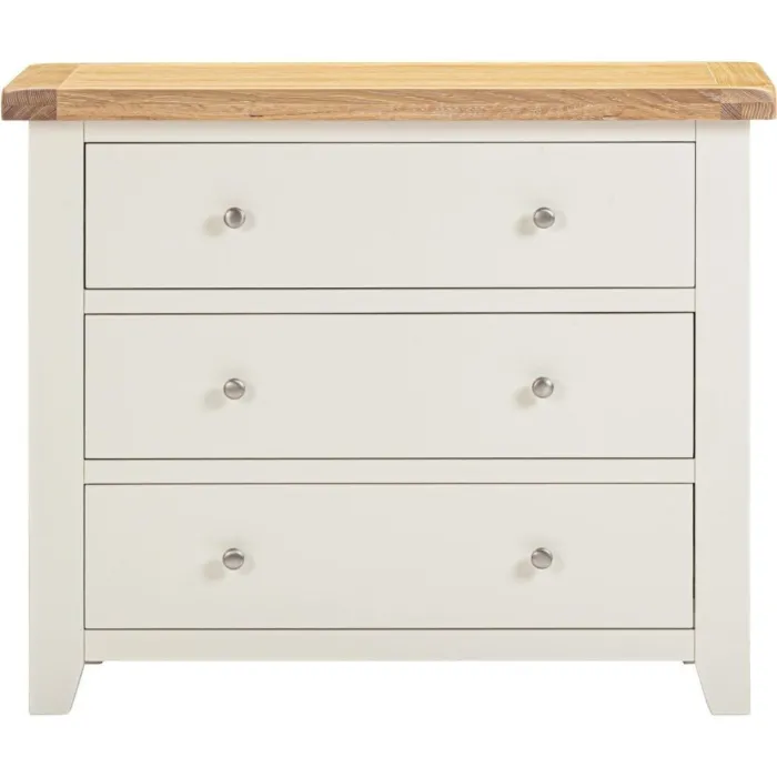 Windsor 3 Drawer Chest - Ivory/Oak