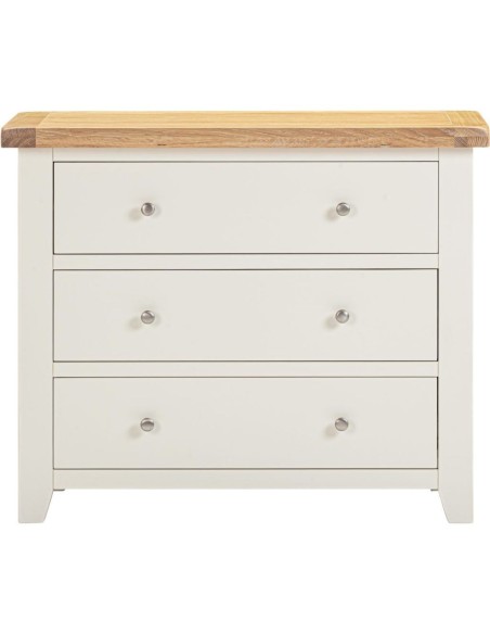 Windsor 3 Drawer Chest - Ivory/Oak