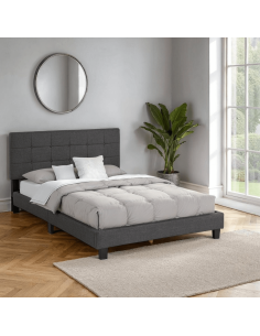 Arran 4FT6 Bedframe - Grey Fabric