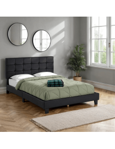 Arran 4FT6 Bedframe - Black PU