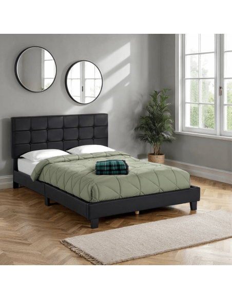 Arran 4FT6 Bedframe - Black PU