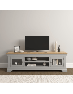 Bordeaux TV Stand - Pebble Grey/Oak