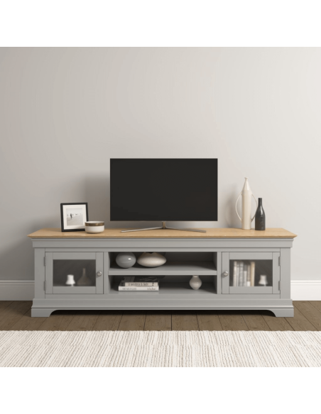 Bordeaux TV Stand - Pebble Grey/Oak