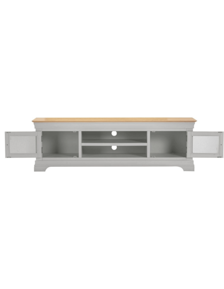 Bordeaux TV Stand - Pebble Grey/Oak