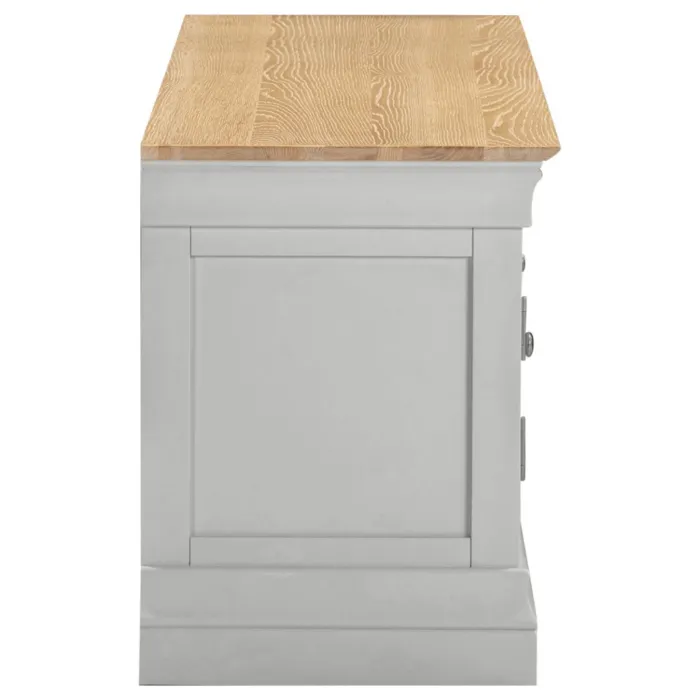 Bordeaux TV Stand - Pebble Grey/Oak
