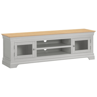 Bordeaux TV Stand - Pebble Grey/Oak