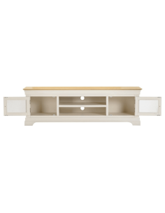 Bordeaux Small TV Stand - Ivory/Oak 2
