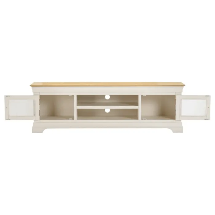 Bordeaux Small TV Stand - Ivory/Oak