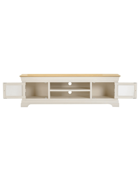 Bordeaux Small TV Stand - Ivory/Oak