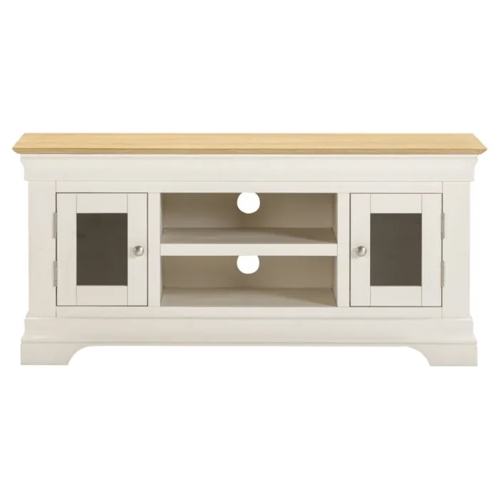 Bordeaux Small TV Stand - Ivory/Oak