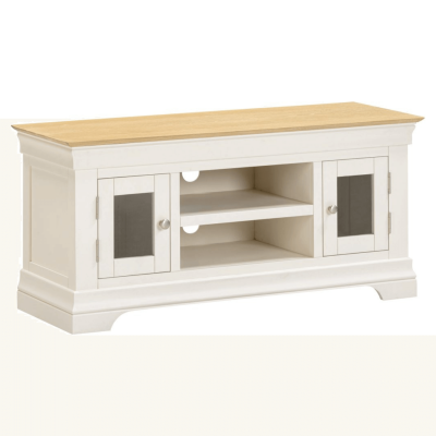 Bordeaux Small TV Stand - Ivory/Oak