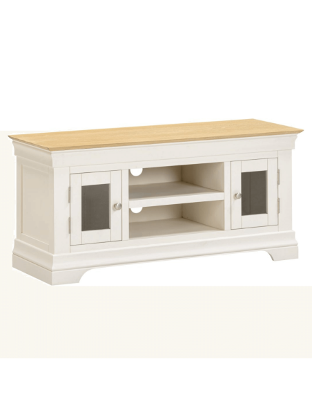 Bordeaux Small TV Stand - Ivory/Oak