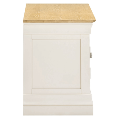 Bordeaux Small TV Stand - Ivory/Oak