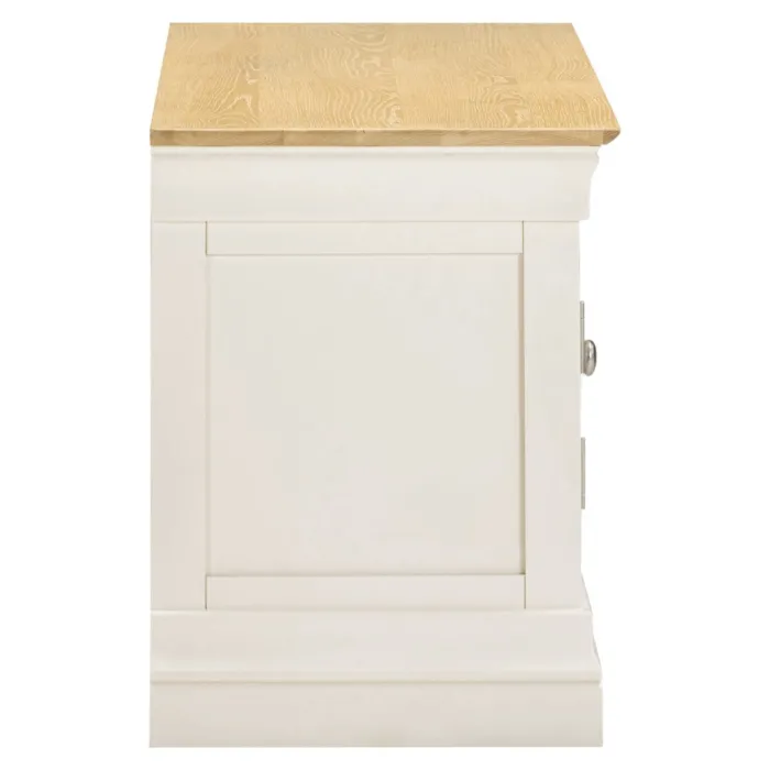 Bordeaux Small TV Stand - Ivory/Oak