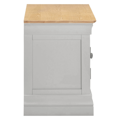 Bordeaux Small TV Stand - Pebble Grey/Oak