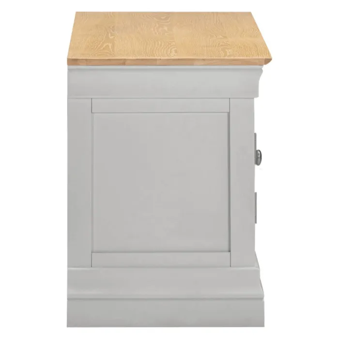 Bordeaux Small TV Stand - Pebble Grey/Oak