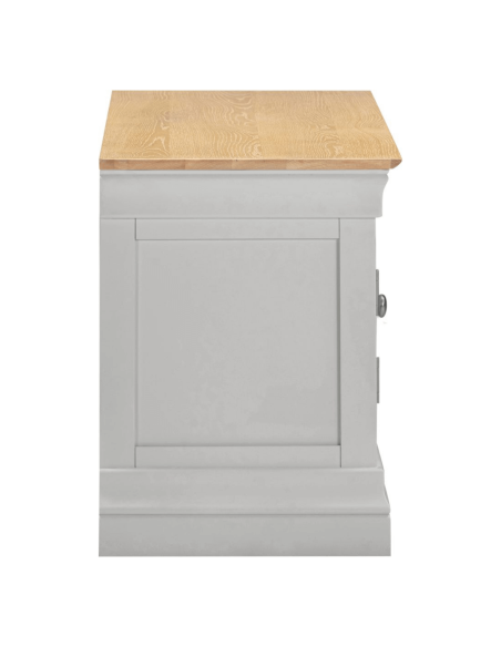 Bordeaux Small TV Stand - Pebble Grey/Oak