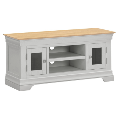 Bordeaux Small TV Stand - Pebble Grey/Oak