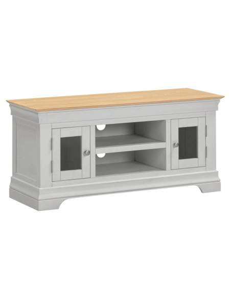 Bordeaux Small TV Stand - Pebble Grey/Oak