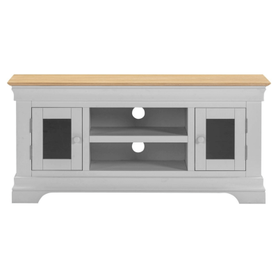 Bordeaux Small TV Stand - Pebble Grey/Oak
