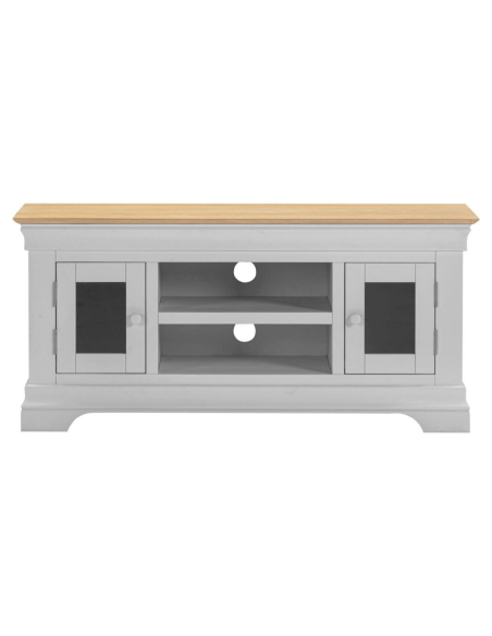 Bordeaux Small TV Stand - Pebble Grey/Oak