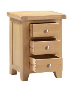 Windsor 3 Drawer Bedside Locker - Natural Oak 2