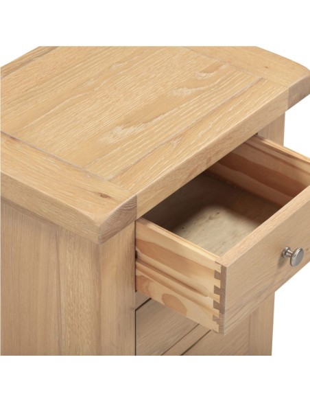 Windsor 3 Drawer Bedside Locker - Natural Oak
