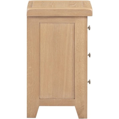 Windsor 3 Drawer Bedside Locker - Natural Oak