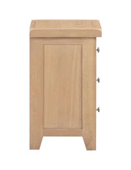 Windsor 3 Drawer Bedside Locker - Natural Oak
