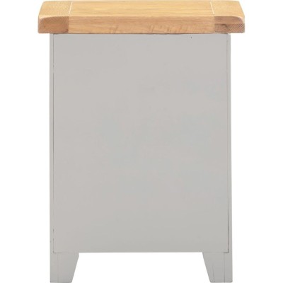 Windsor 3 Drawer Bedside Locker - Pebble Grey/Oak