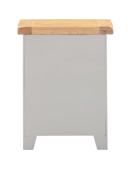 Windsor 3 Drawer Bedside Locker - Pebble Grey/Oak