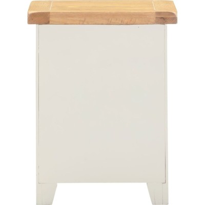 Windsor 3 Drawer Bedside Locker - Ivory/Oak