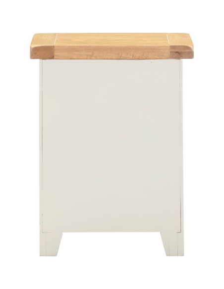 Windsor 3 Drawer Bedside Locker - Ivory/Oak