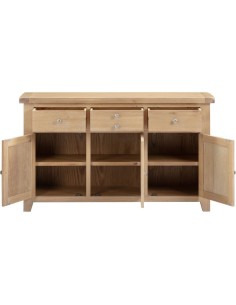 Windsor 3 Door 3 Drawer Sideboard - Natural Oak 2