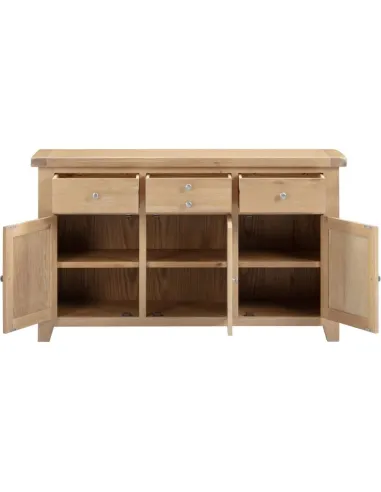 Windsor 3 Door 3 Drawer Sideboard - Natural Oak
